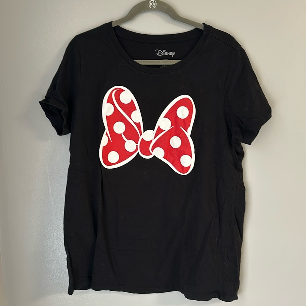 Torrid Black Tee with Red and White Bow